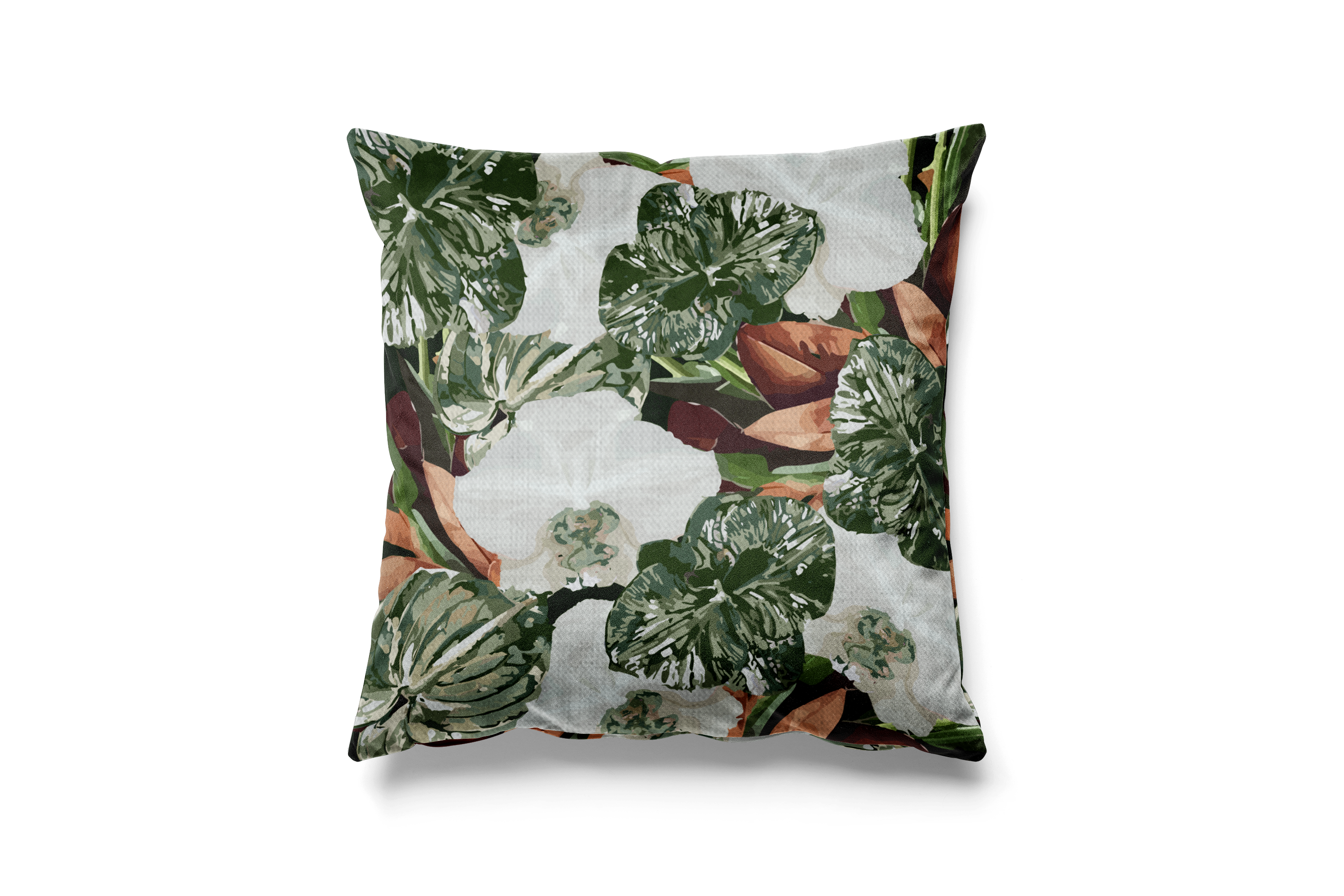 green and white floral cushion Australia