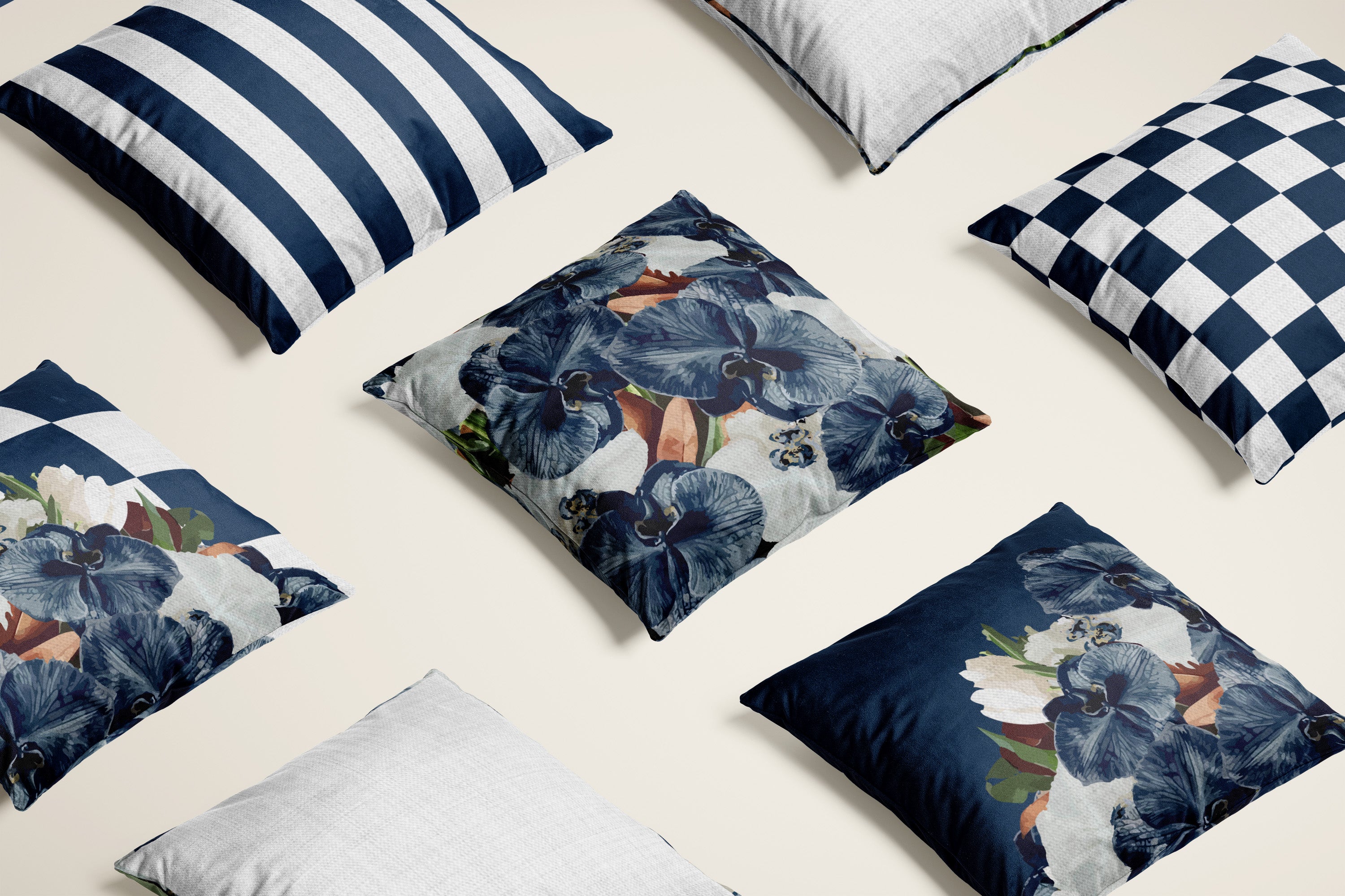 Navy slate limited edition linen cushion collection perfect for all interiors