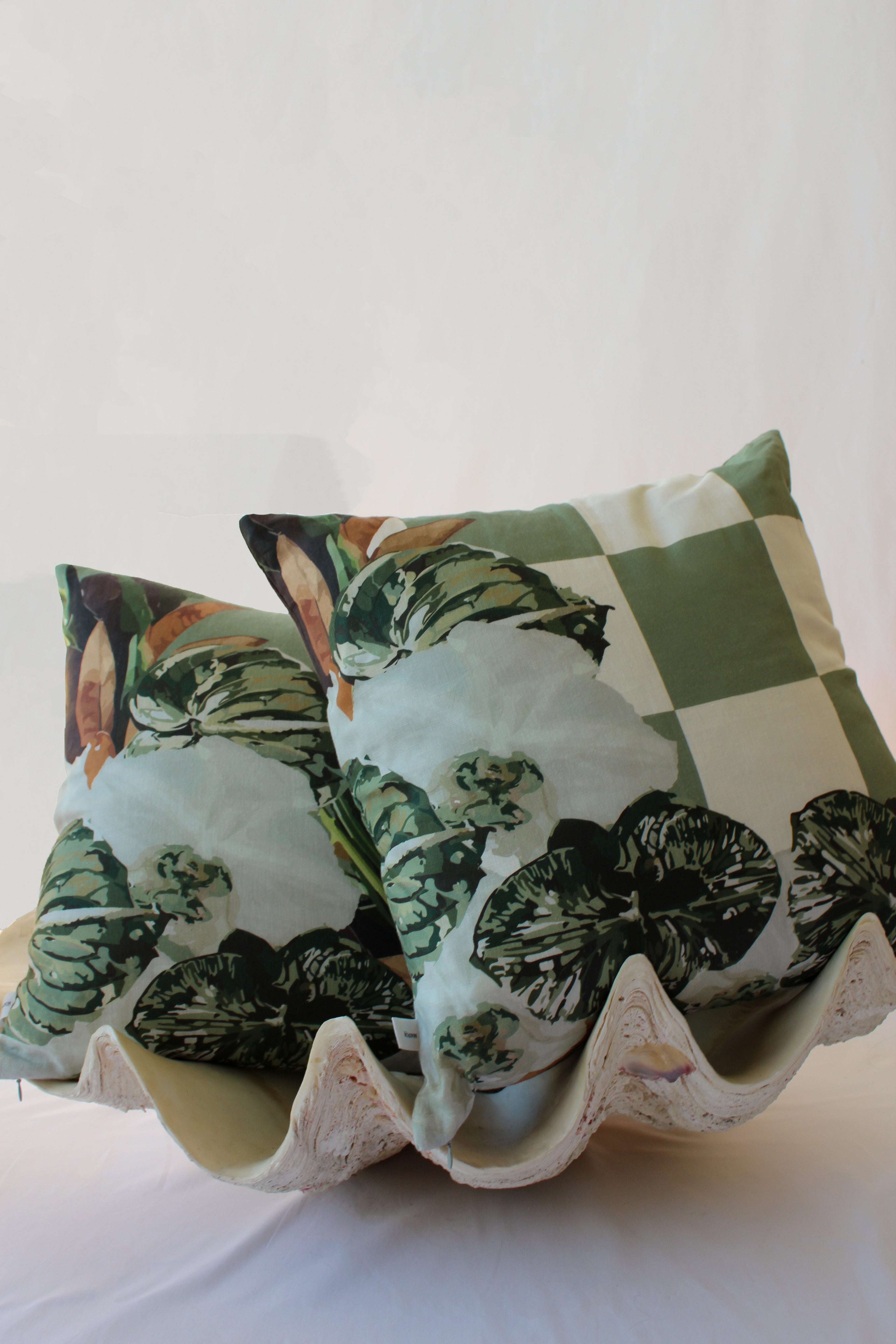 green check cushions