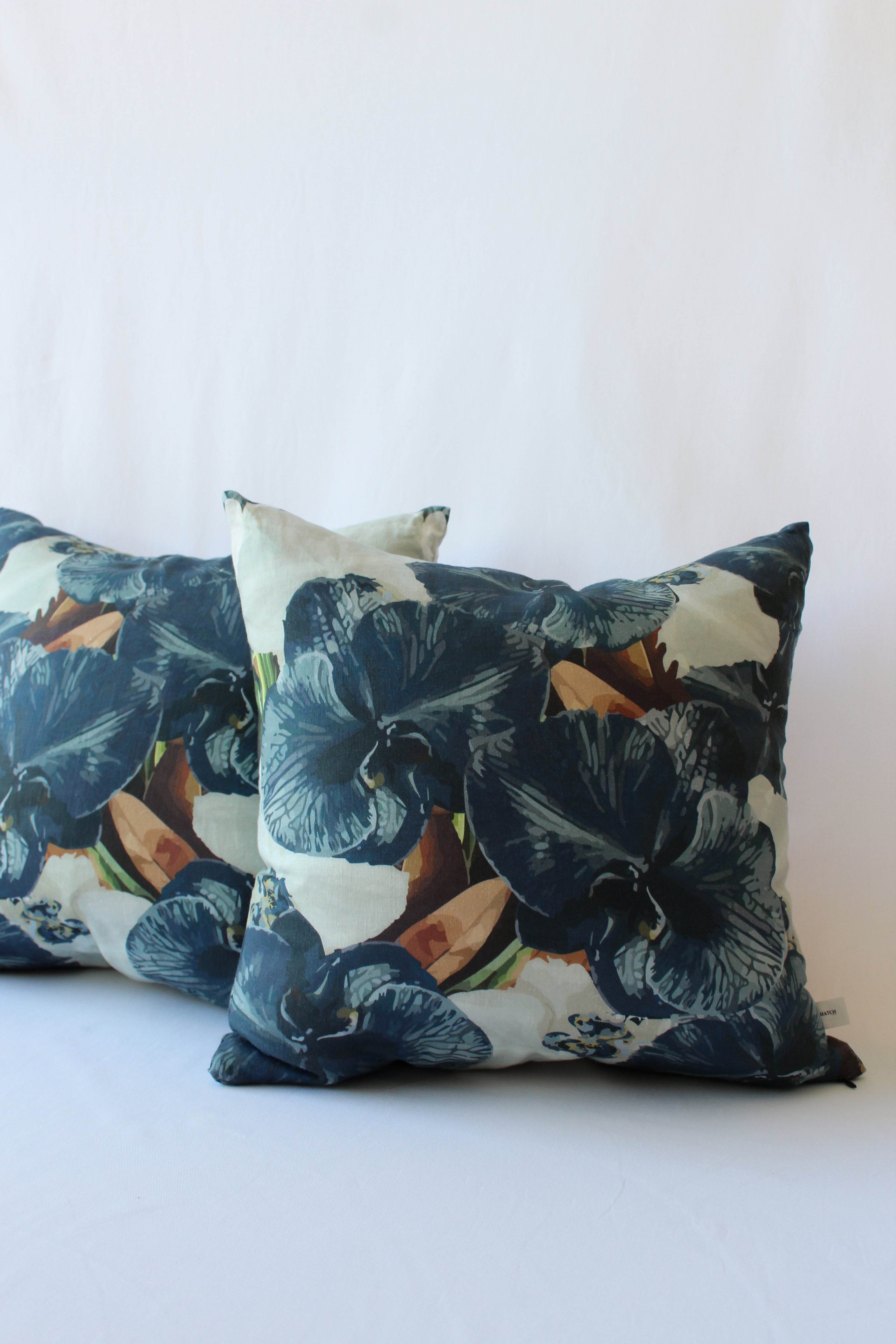 Slate Navy Linen Sustainable Cushion
